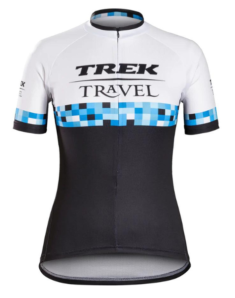Women's Blue and White Checkered Jersey